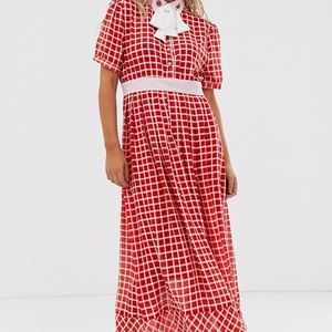 NWT Sister Jane red and white  plaid dress XL